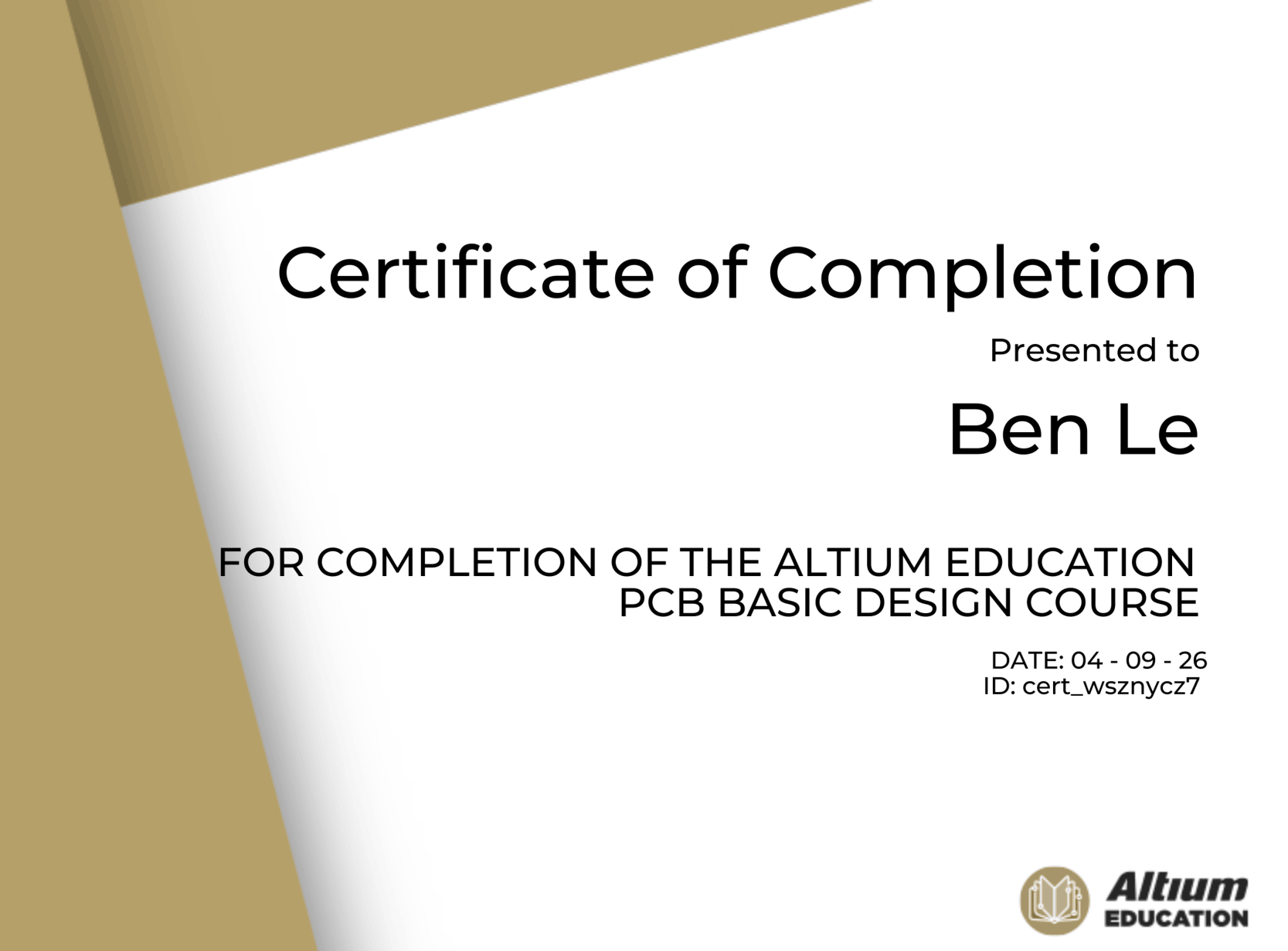 Certificate