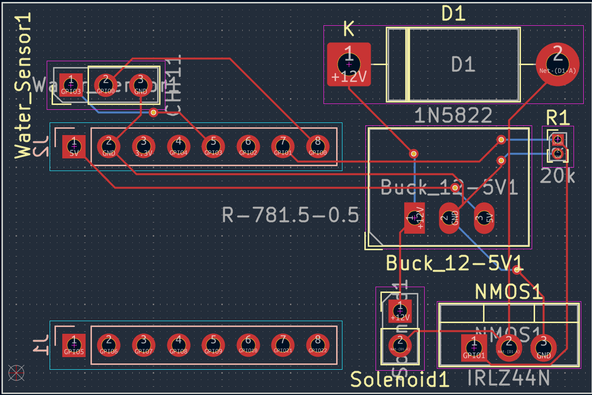 PCB design for water filler